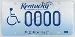 Disabled Issue Kentucky license plate